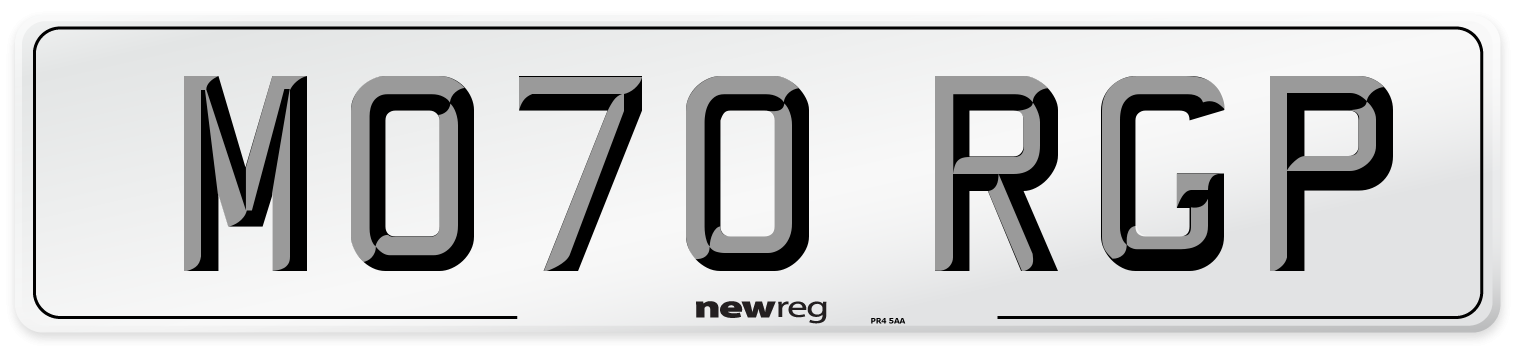 MO70 RGP Number Plate from New Reg